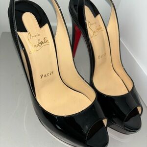 Christian Louboutin open toe heels